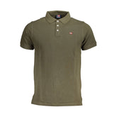 Camisa polo masculina de algodão verde Noruega 1963