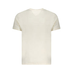 Camiseta masculina Tommy Hilfiger de algodão bege