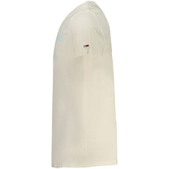 Camiseta masculina Tommy Hilfiger de algodão bege