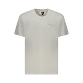 Camiseta masculina branca de algodão Tommy Hilfiger