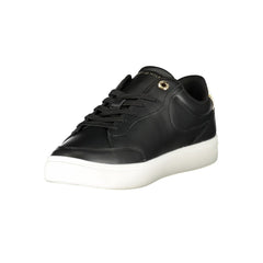 Tommy Hilfiger Black Leather Women Sneaker