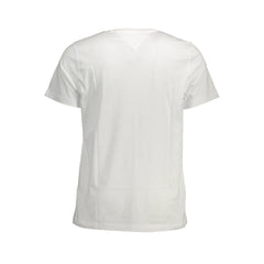 Camiseta masculina branca de algodão Tommy Hilfiger