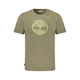 Camiseta masculina de algodão verde Timberland