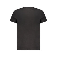 Camiseta masculina preta de algodão Tommy Hilfiger