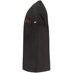Camiseta masculina preta de algodão Tommy Hilfiger