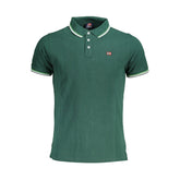 Camisa polo masculina de algodão verde Noruega 1963