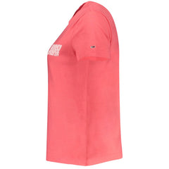 Camiseta feminina Tommy Hilfiger de algodão rosa
