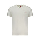 Camiseta masculina branca de algodão Tommy Hilfiger