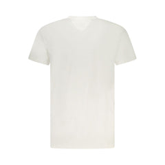 Camiseta masculina branca de algodão Tommy Hilfiger