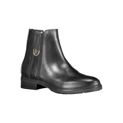 Bota Tommy Hilfiger Preta de Couro Feminina