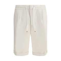 Shorts Brunello Cucinelli Linho Tingido