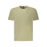 Camiseta masculina Hugo Boss verde de algodão