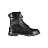 Bota Tommy Hilfiger de poliéster preta