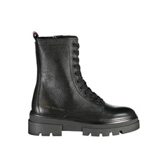 Bota Tommy Hilfiger de poliéster preta