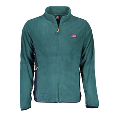 Suéter de poliéster verde da Noruega 1963