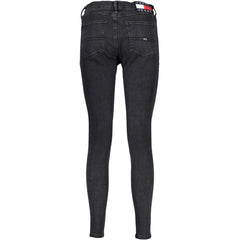 Calça jeans e calça Tommy Hilfiger preta de algodão