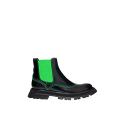 Bota de couro multicolorida Alexander McQueen