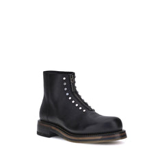 Alexander McQueen Botas de couro com tachas