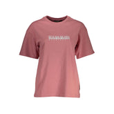 Tops e camiseta de algodão rosa Napapijri