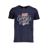 Camiseta de algodão azul Noruega 1963