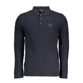 Camisa polo de algodão azul Hugo Boss