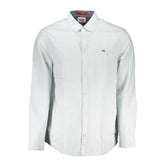Camisa de algodão azul Tommy Hilfiger