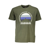 Camiseta de algodão verde Napapijri