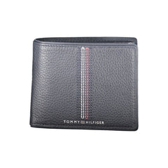 Carteira de couro azul Tommy Hilfiger