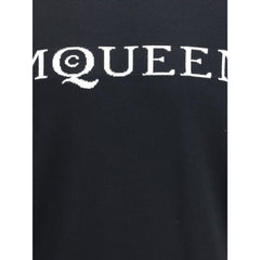 Suéter de lã com logotipo Alexander McQueen