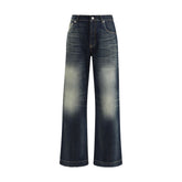 Jeans Alexander McQueen com efeito vintage