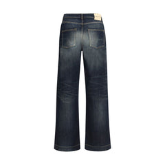 Jeans Alexander McQueen com efeito vintage