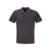 Camisa polo preta de algodão Hugo Boss