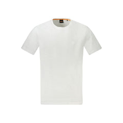 Camiseta masculina branca de algodão Hugo Boss