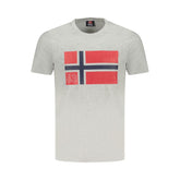 Camiseta de algodão cinza Noruega 1963