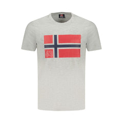 Camiseta de algodão cinza Noruega 1963