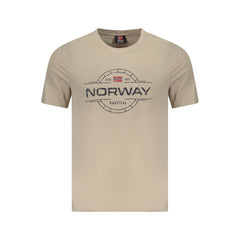 Camiseta de algodão bege Noruega 1963