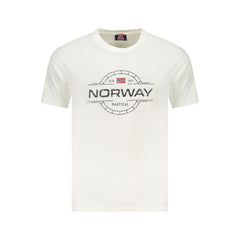 Camiseta branca de algodão da Noruega 1963
