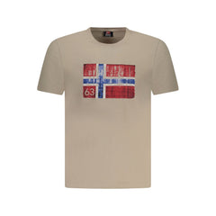 Camiseta de algodão bege Noruega 1963