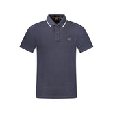 Camisa polo de algodão azul Hugo Boss