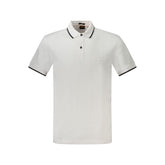 Camisa polo branca de algodão Hugo Boss
