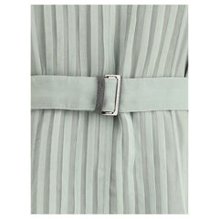 Vestido longo de seda Brunello Cucinelli