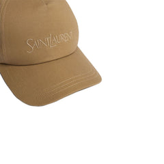Boné de beisebol de algodão Saint Laurent