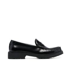 Mocassins de couro Oxford Saint Laurent