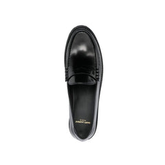 Mocassins de couro Oxford Saint Laurent