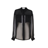 Camisa de musselina crepe de seda Saint Laurent