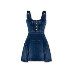 Alexander McQueen Vestido curto jeans