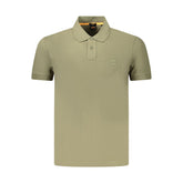 Camisa polo de algodão verde Hugo Boss