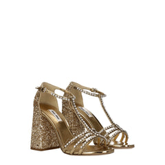 Miu Miu Gold Plastic Sandal