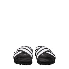 Palm Angels White Leather Slipper