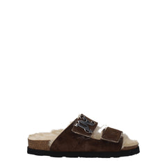 Palm Angels Brown Leather Slipper